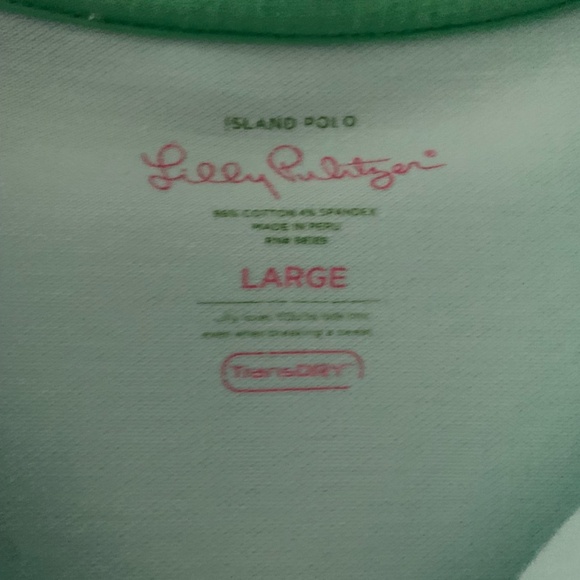 Lilly Pulitzer Polo short sleeve shirt in size large in mint green - Picture 2 of 4